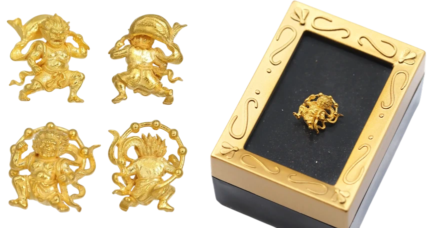 風神雷神の純金アート