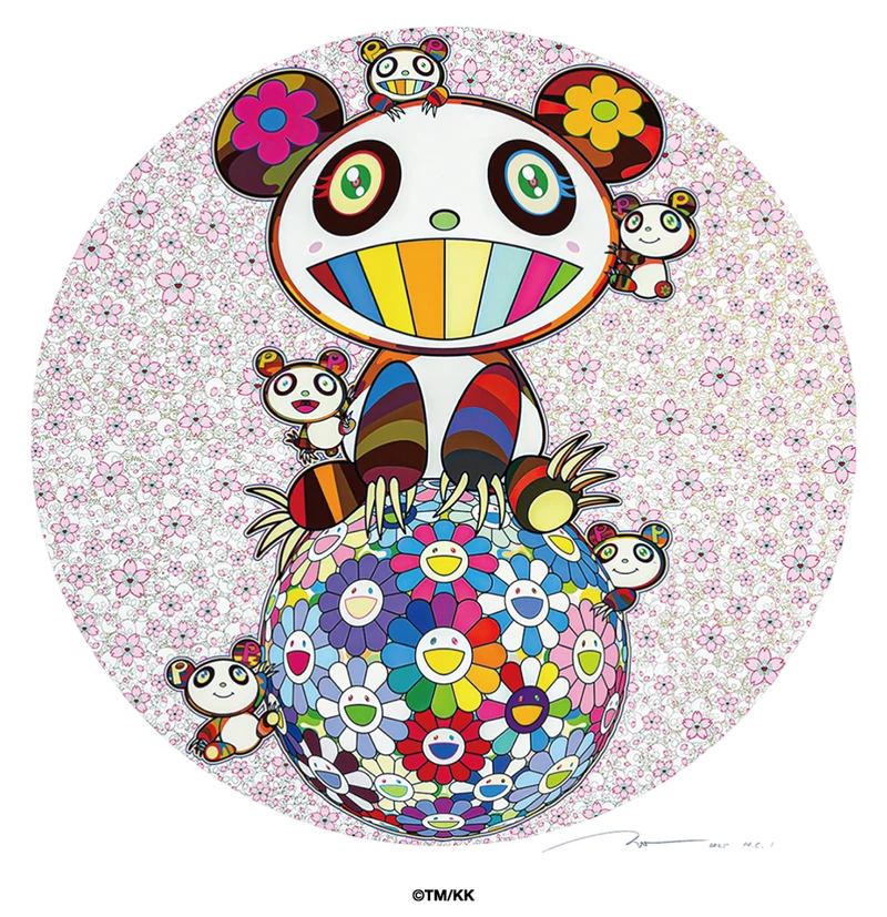 春の日の幸せ。パンダ親子